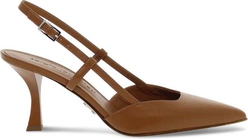 Sergio Levantesi Pumps voor vrouwen van zacht leer met kwastdetail Brown Dames