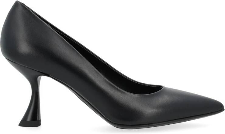 Sergio Levantesi Zwarte Kalfsleren Decollete Schoen Black Dames