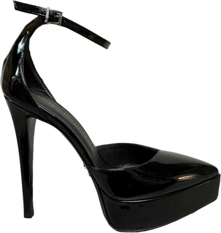 Sergio Levantesi Zwarte lakleren hoge hak pumps Black Dames