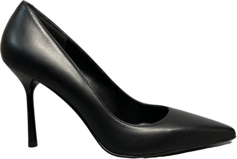 Sergio Levantesi Zwarte leren hoge hakken pumps Black Dames