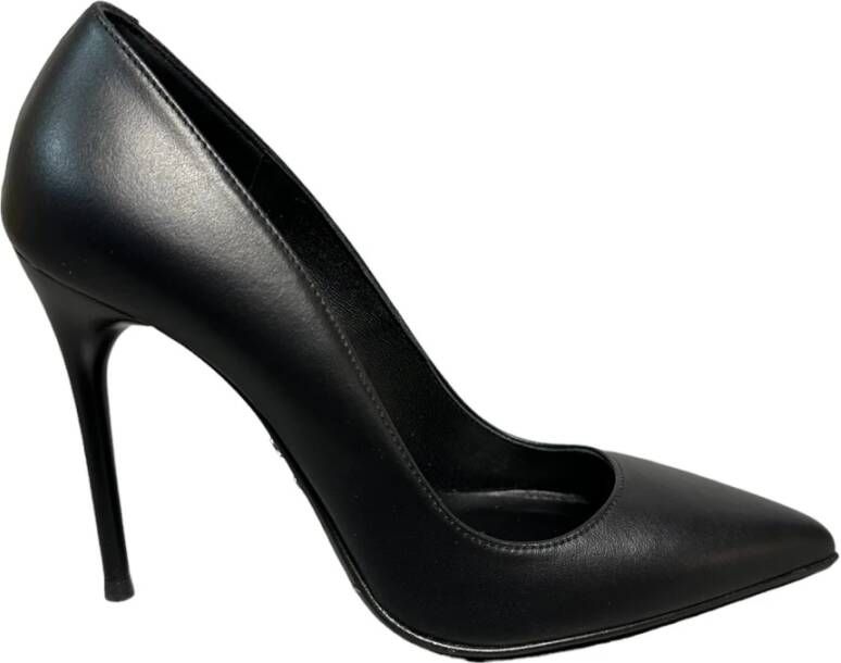 Sergio Levantesi Zwarte leren hoge hakken pumps Black Dames