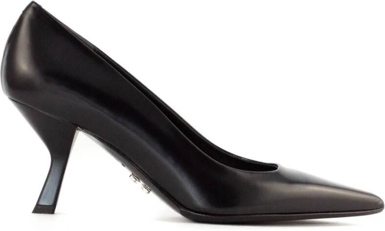 Sergio Levantesi Zwarte leren Kendra pump hak 7cm Black Dames