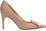 Sergio Rossi Beige Leren Pumps met puntige neus Beige Dames - Thumbnail 1