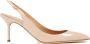 Sergio Rossi Beige Leren Slingback Pumps Beige Dames - Thumbnail 1