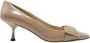 Sergio Rossi Beige Patent Leren Pumps Beige Dames - Thumbnail 1