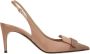 Sergio Rossi Bronzen Slingback met Kristalversieringen Beige Dames - Thumbnail 1