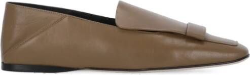 Sergio Rossi Bruine leren loafers voor dames Brown Dames