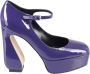 Sergio Rossi Elegant Patent Leather Shoes Purple Dames - Thumbnail 1