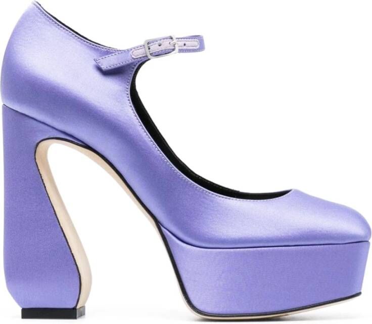 Sergio Rossi Elegante Leren Pumps Purple Dames