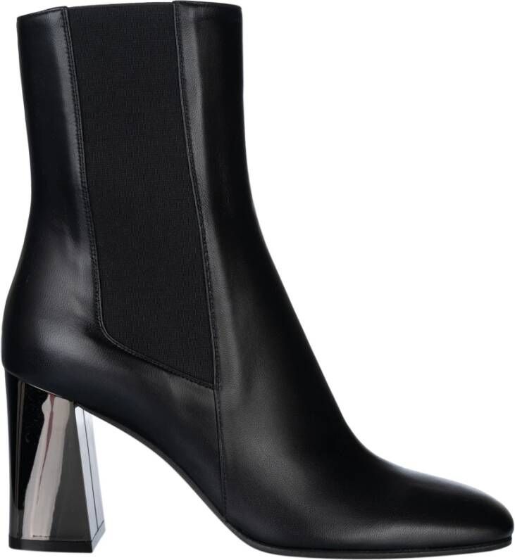 Sergio Rossi Elegante Zwarte Enkellaars Black Dames