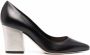 Sergio Rossi Elegante Zwarte Leren Middelhak Pumps Black Dames - Thumbnail 1