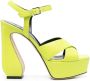 Sergio Rossi Gele Hoge Hak Sandalen Yellow Dames - Thumbnail 1