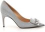 Sergio Rossi Glitter Pumps met Kristaldetail Gray Dames - Thumbnail 1