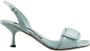 Sergio Rossi Groene Leren Sandalen Elegante Stijl Green Dames - Thumbnail 1