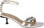 Sergio Rossi Kristal Witte Leren Sandalen White Dames - Thumbnail 1