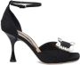 Sergio Rossi Kristal Zwarte Sandalen Aw23 Black Dames - Thumbnail 1