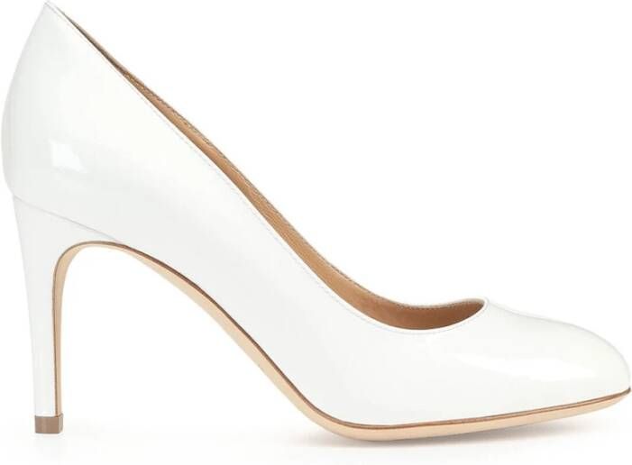 Sergio Rossi Leren pumps met 9 cm hak White Dames