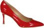 Sergio Rossi Leren pumps met lak effect Red Dames - Thumbnail 1