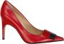 Sergio Rossi Leren pumps met puntige neus Red Dames - Thumbnail 1