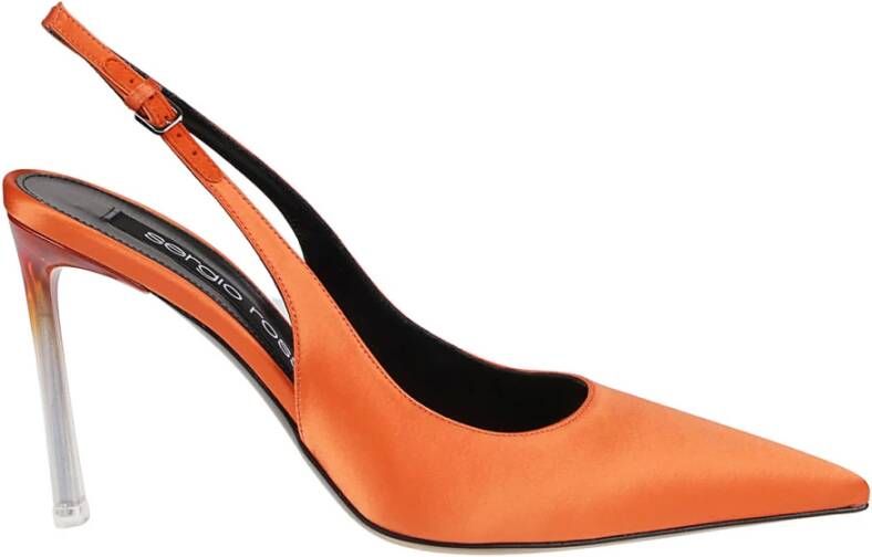 Sergio Rossi Mandarijn Slingback Pumps Orange Dames