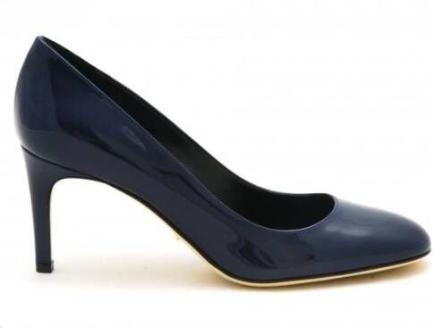 Sergio Rossi Marineblauwe Pumps Verrijk Je Schoenencollectie Blauw Dames