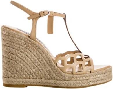 Sergio Rossi Mermaid Sleehak Sandaal Beige Dames