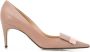 Sergio Rossi Nude Leren Hak Pumps Beige Dames - Thumbnail 1