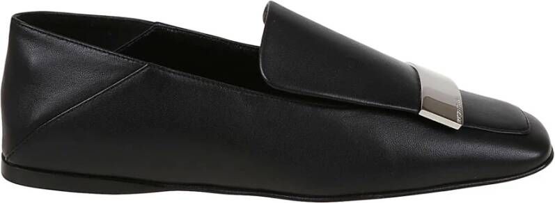 Sergio Rossi Platte Slipper Schoenen Zwart Black Dames