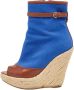 Sergio Rossi Pre-owned Canvas boots Blue Dames - Thumbnail 1