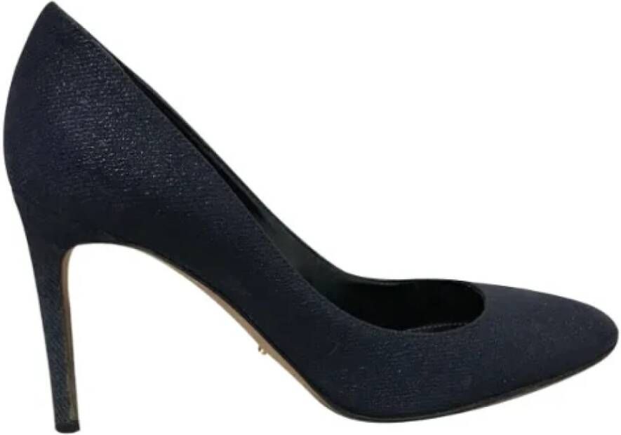 Sergio Rossi Pre-owned Canvas heels Blue Dames