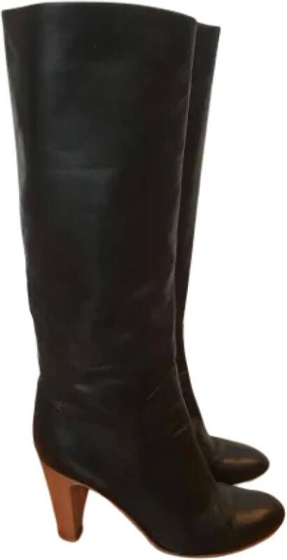 Sergio Rossi Pre-owned Leather boots Black Dames