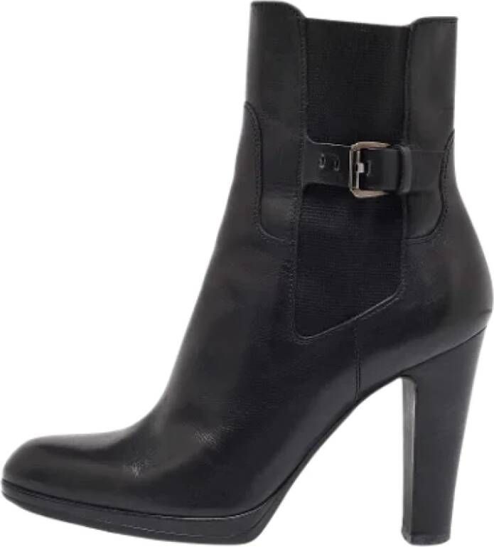 Sergio Rossi Pre-owned Leather boots Black Dames