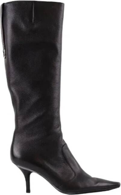 Sergio Rossi Pre-owned Leather boots Black Dames