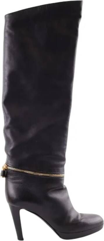 Sergio Rossi Pre-owned Leather boots Black Dames