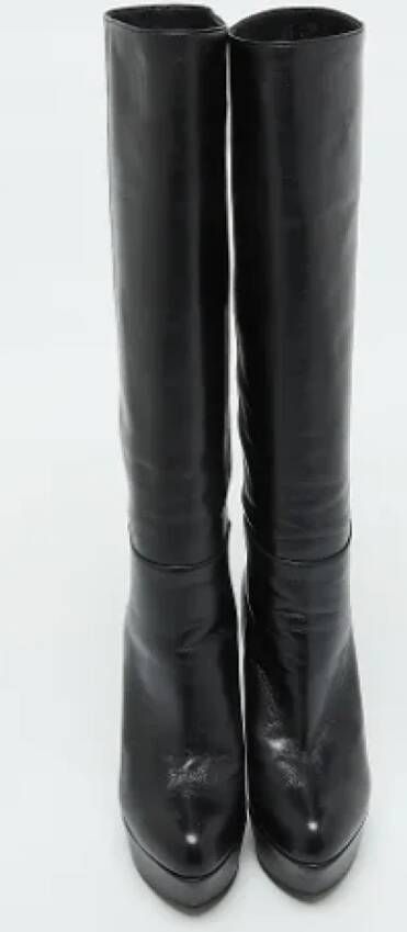 Sergio Rossi Pre-owned Leather boots Black Dames