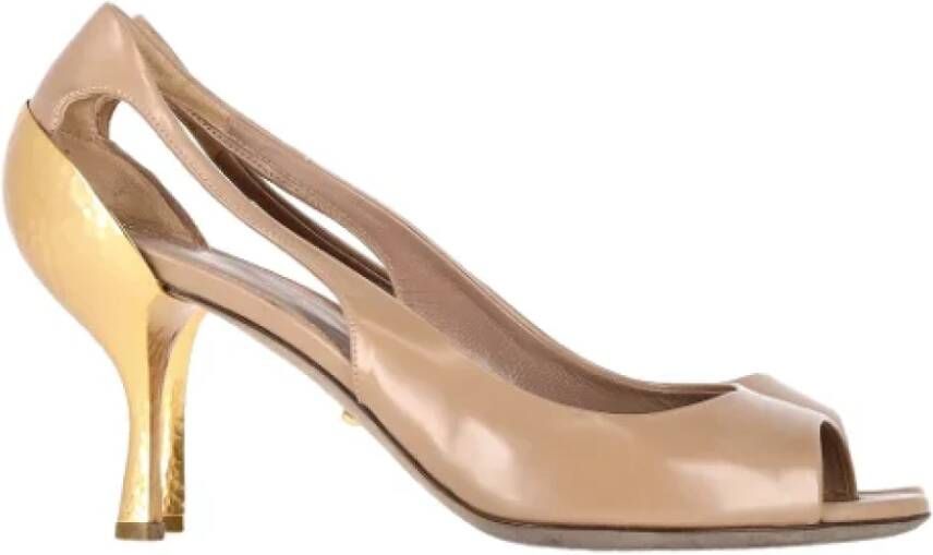 Sergio Rossi Pre-owned Leather heels Beige Dames