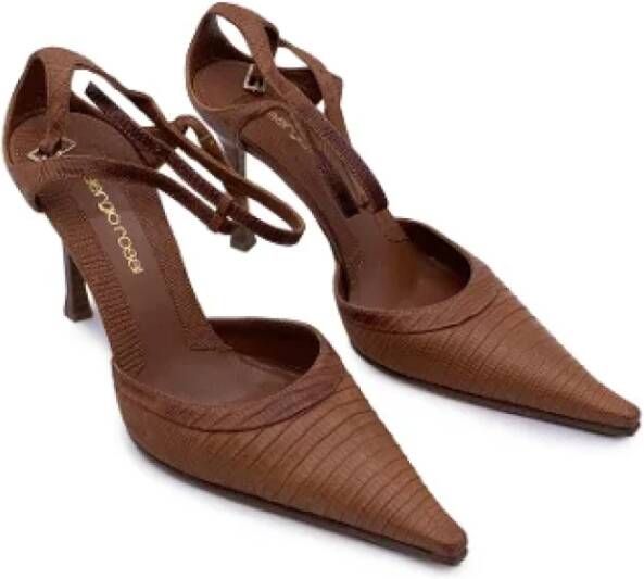 Sergio Rossi Pre-owned Leather heels Brown Dames