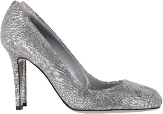 Sergio Rossi Pre-owned Leather heels Gray Dames