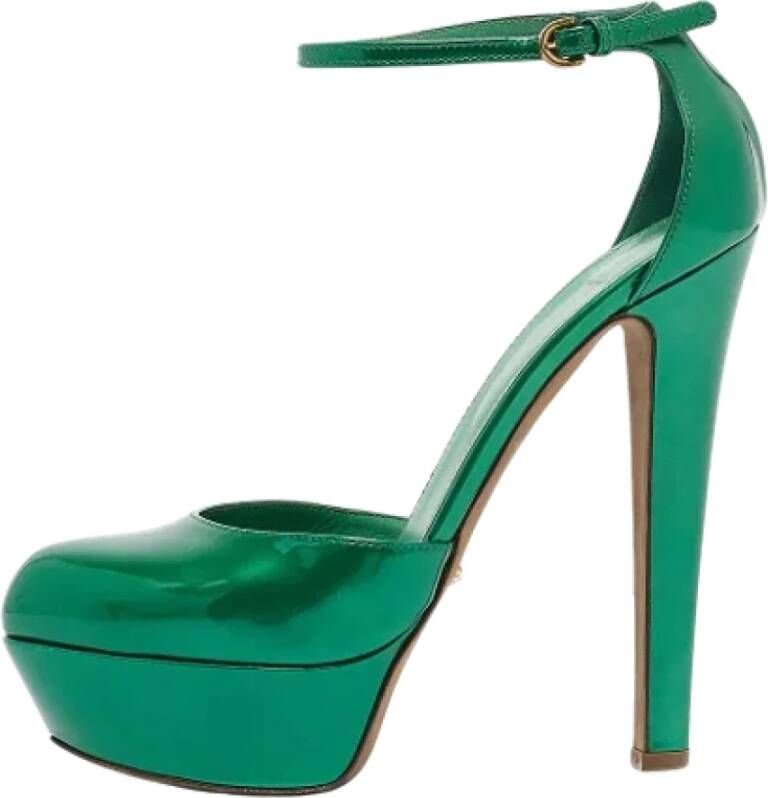 Sergio Rossi Pre-owned Leather heels Green Dames