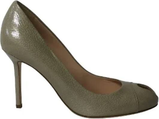 Sergio Rossi Pre-owned Leather heels Green Dames