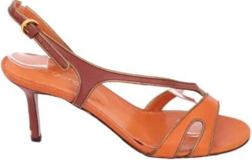 Sergio Rossi Pre-owned Leather heels Orange Dames