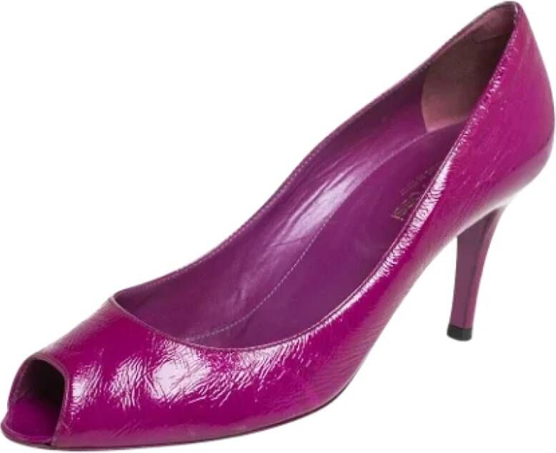 Sergio Rossi Pre-owned Leather heels Purple Dames