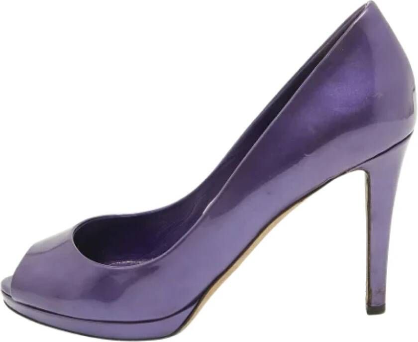 Sergio Rossi Pre-owned Leather heels Purple Dames