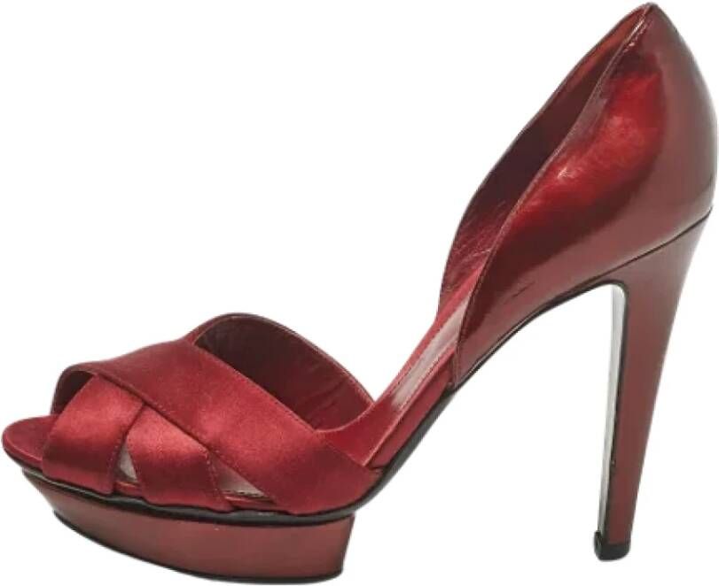 Sergio Rossi Pre-owned Leather heels Red Dames