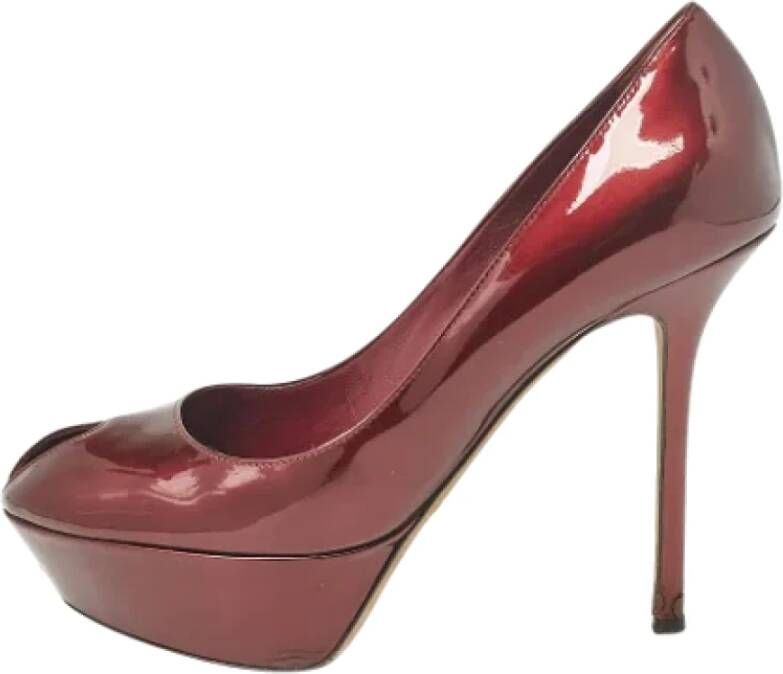 Sergio Rossi Pre-owned Leather heels Red Dames