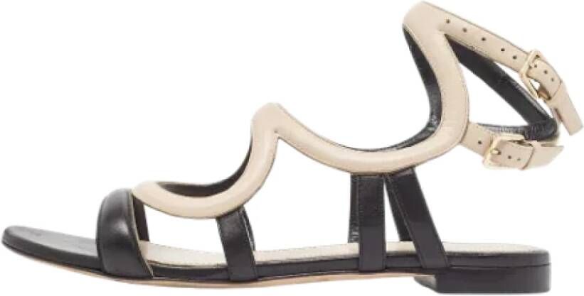 Sergio Rossi Pre-owned Leather sandals Beige Dames