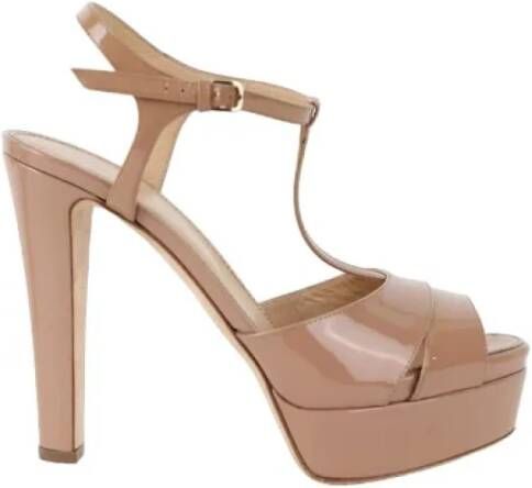 Sergio Rossi Pre-owned Leather sandals Beige Dames