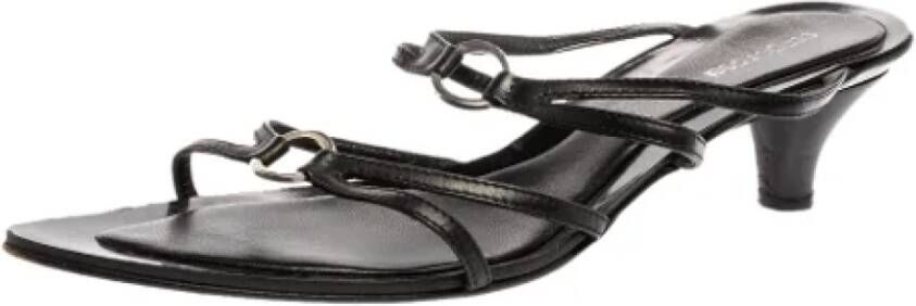 Sergio Rossi Pre-owned Leather sandals Black Dames