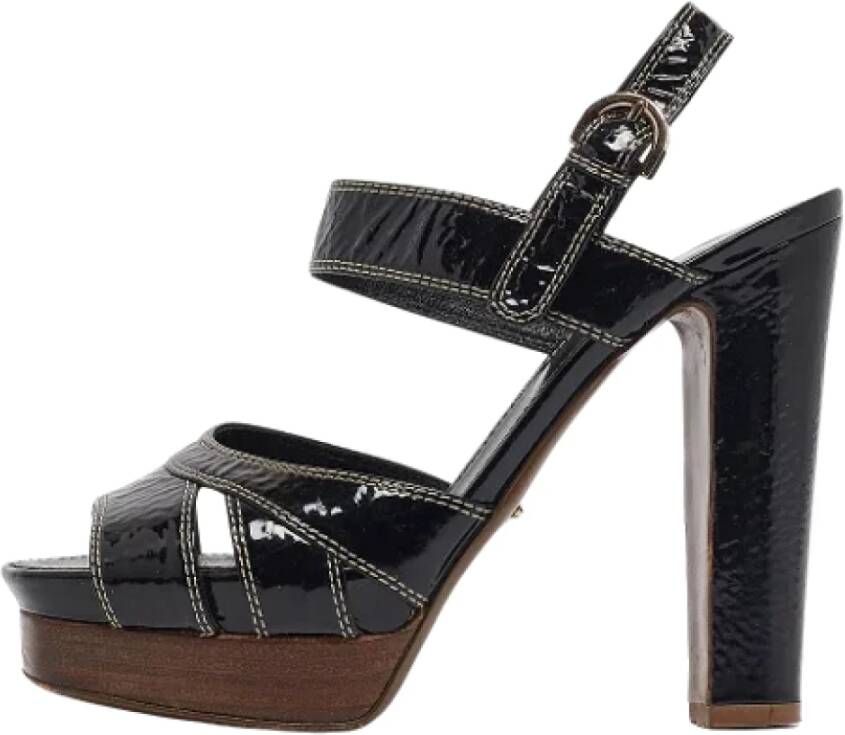 Sergio Rossi Pre-owned Leather sandals Black Dames