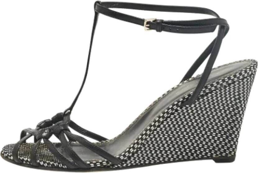 Sergio Rossi Pre-owned Leather sandals Black Dames